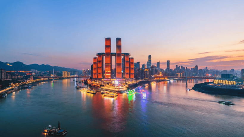 Chongqing: Two Rivers Night Cruise- Yangtze & Jialing Rivers - Where You Board: Hongyadong Pier and the Crowded Waiting Zone