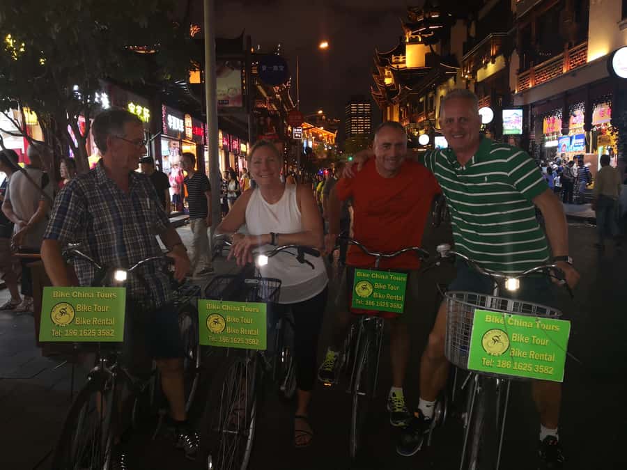Shanghai: 4-Hour Nightlife Adventure & Tasting Bike Tour - The Flea-Market, Xintiandi Nightlife, and the Barbecue Street Food Taste