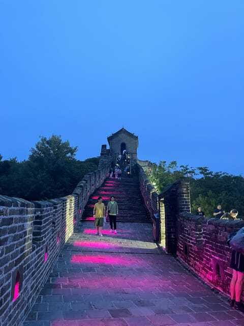 Twilight Glow at Mutianyu Great Wall Evening Bus Tour+Ticket - Walking the Lit Great Wall: Photos, Pace, and Quiet